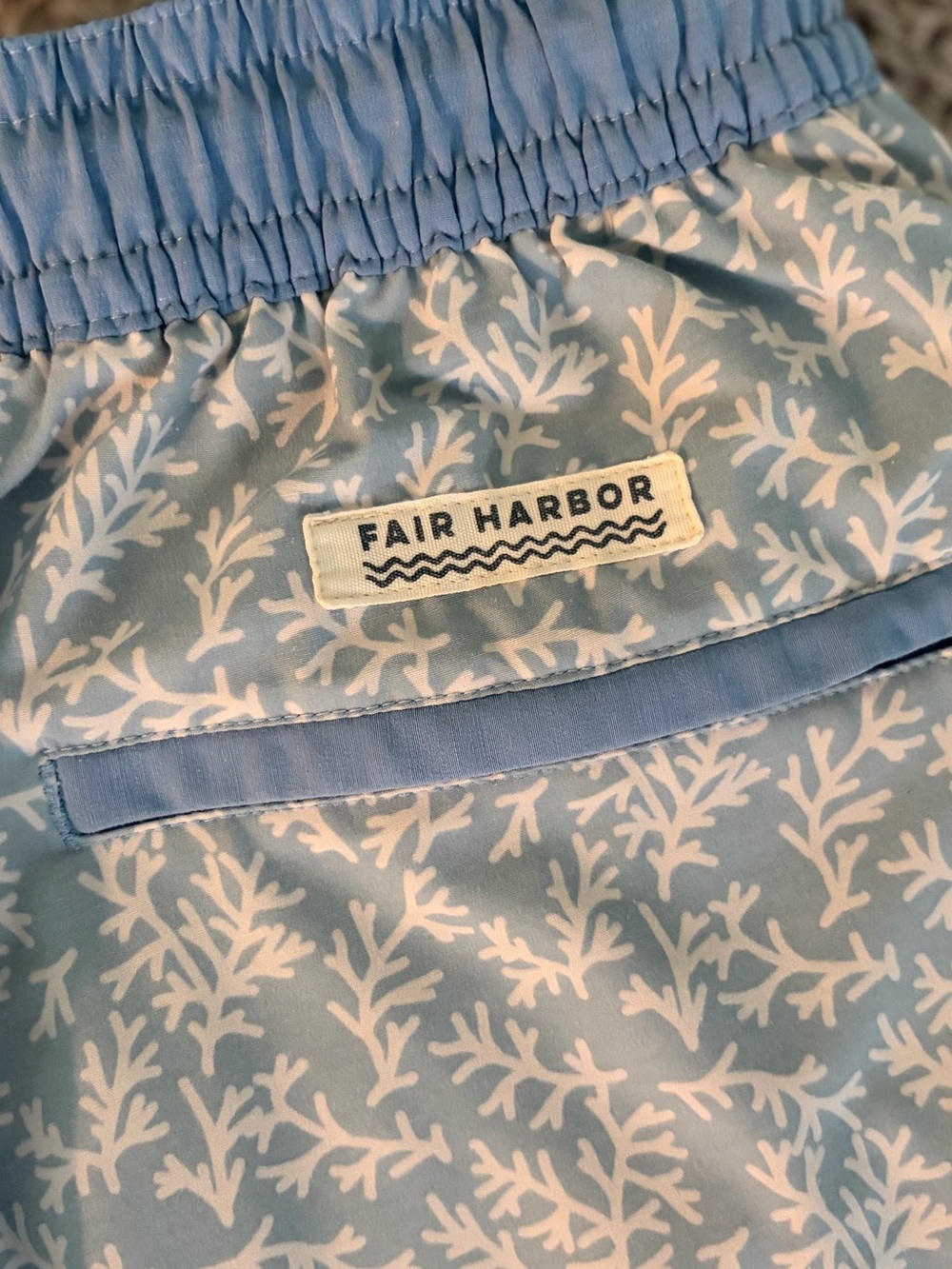 Fair Harbor Men’s Swim Trunks 7” - Medium - Lined - Light Blue
